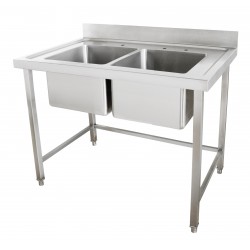 ASSEMBLED STAINLESS STEEL SINK TABLE